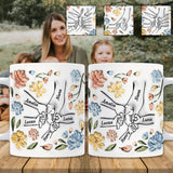 Mom's Love Hands Holding - Personalized Mother Mug