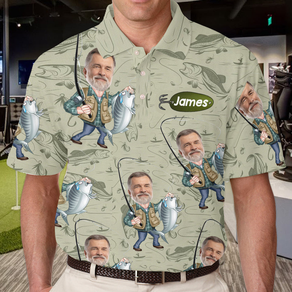Gift For Fishing Dad, Husband, Uncle... - Personalized Fishing Polo Shirt