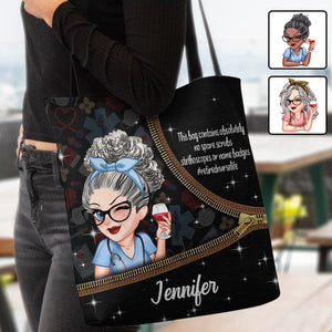 Retired Nurse Life This Bag Contains - Personalized Nurse Tote Bag