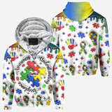 Sensibilisation à l'autisme - T-shirt personnalisé intégral de sensibilisation à l'autisme