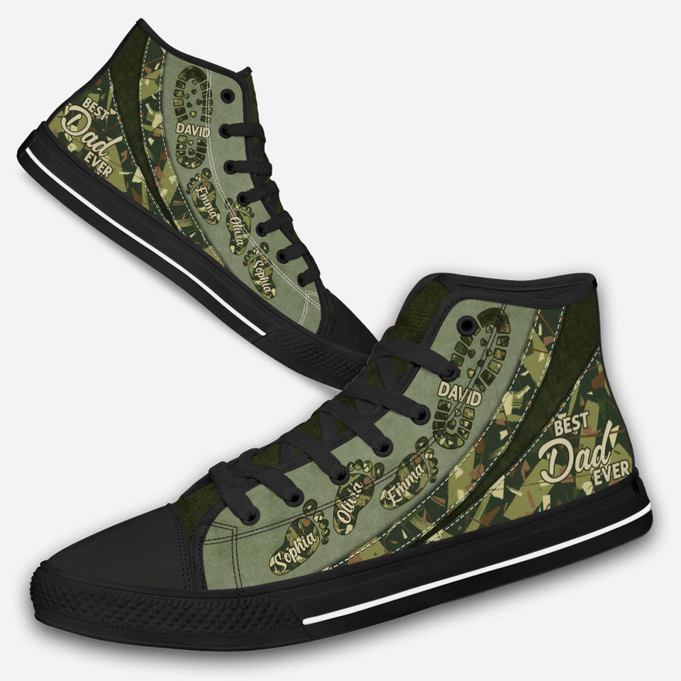 The Best Dad/ Grandpa/ Uncle... Ever - Personalized Father High Top Shoes