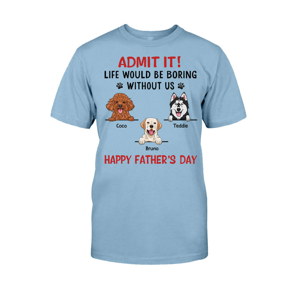 Happy Father's Day To The Best Dog Dad - Personalized Father T-shirt And Hoodie