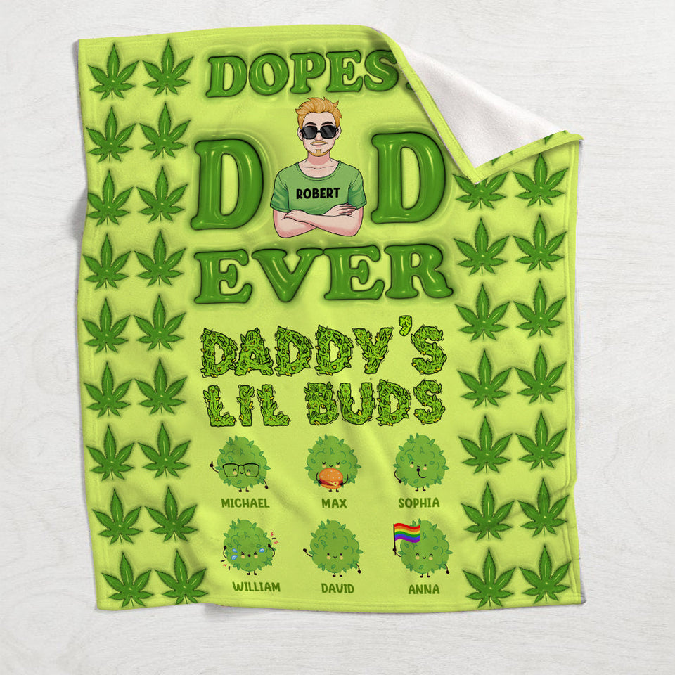 Dopest Dad Ever - Personalized Father Blanket