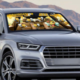 Grandma's Reasons To Bee Happy - Personalized Grandma Car Sunshade