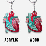 Nurse Life Heart Anatomy - Personalized Nurse Keychain
