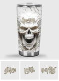 White Skull - Personalized Skull Tumbler