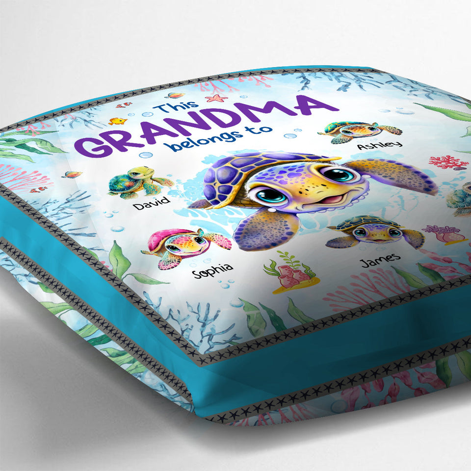 This Grandma Belongs To - Personalized Grandma Throw Pillow