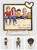 Our Little Family - Personalized Family 2 Layered Wood Sign / Wood Plaque