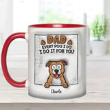 Dad Every Poo I Do - Personalized Dog Accent Mug