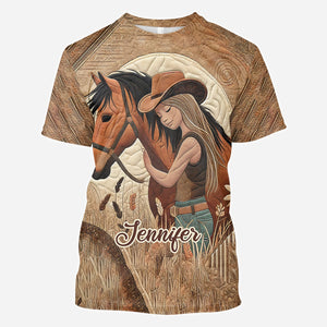 Horse Lovers - Personalized Horse All Over Shirt