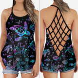 Sea Turtles - Personalized Turtle Cross Tank Top