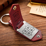Mom You Are The Piece That Holds Us Together Family Puzzles - Personalized Mother Leather Photo Keychain