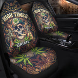 High Times Skull 420 - Personalized Weed Seat Covers