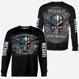 Protected by Fck Around and Find out Surveillance - Personalized Skull All Over Shirt