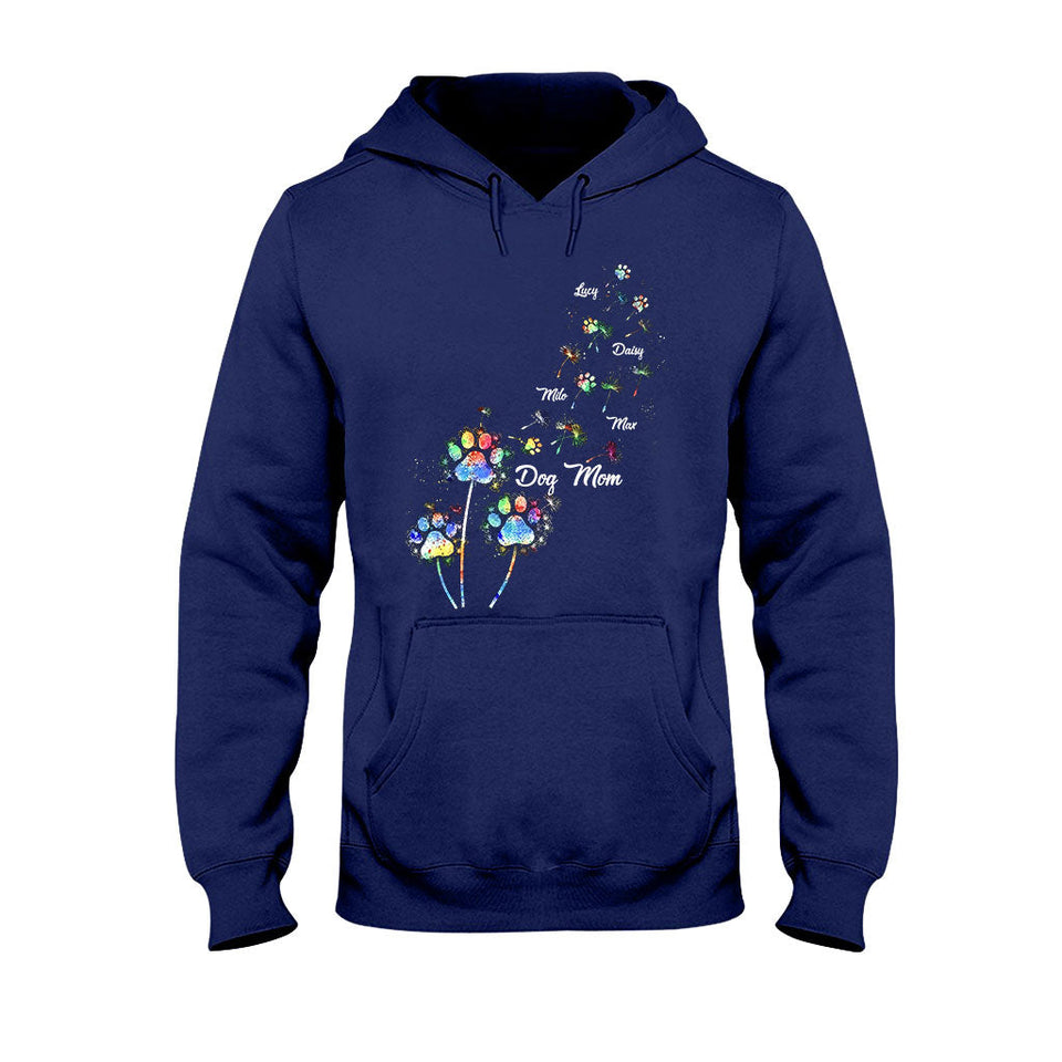 Dog Mom/ Cat Mom/ Pet Mom Colorful Dandelion - Personalized Dog T-shirt And Hoodie