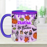 Grandma Of Little Monsters Any Title - Personalized Grandma Accent Mug