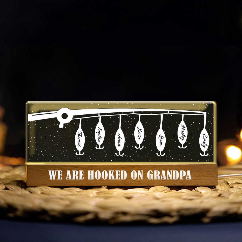 Hooked On Dad - Personalized Father Custom LED Night Light