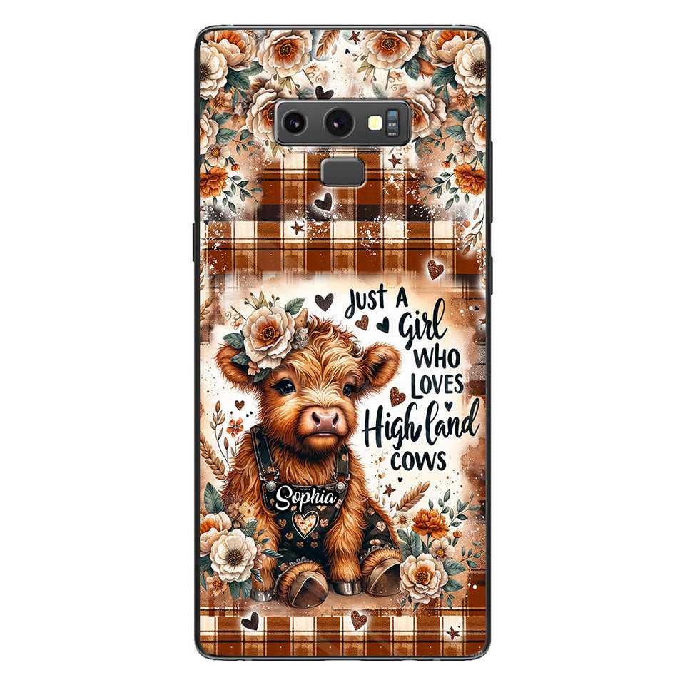 Jut A Girl Who Loves Highland Cow - Personalized Phone Case
