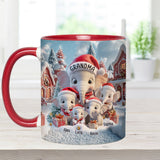 Any Title Cute Elephant - Personalized Grandma Accent Mug