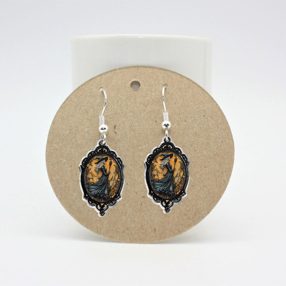 Beautiful Witch - Personalized Witch Transparent Earrings