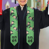 Caricature Funny Character - Personalized Graduation Graduation Stole
