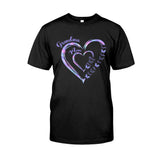 First Mom Now Grandma Butterfly Version - Personalized Grandma T-shirt And Hoodie
