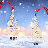 Star Christmas Tree Family Custom Names - Personalized Family Ornament