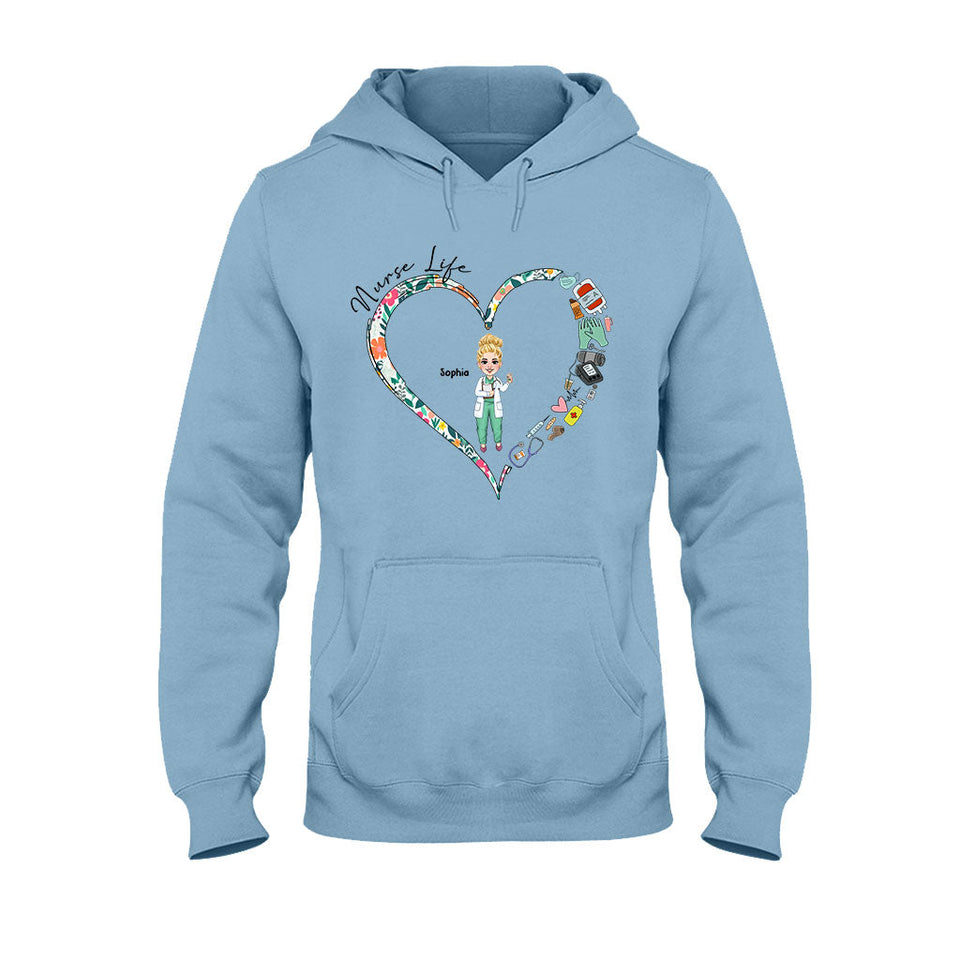 Nurse Life - Personalized Nurse T-shirt And Hoodie
