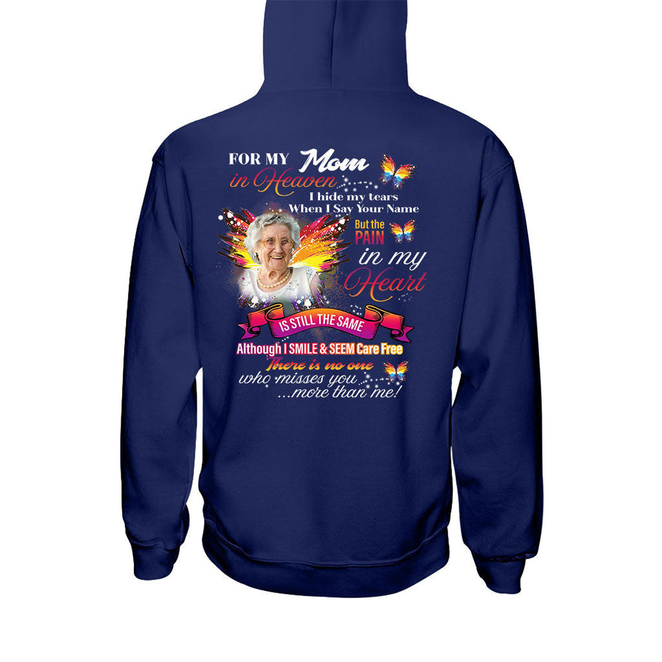 Pour mon âme, quel que soit mon titre au paradis, je cache mes larmes quand je prononce ton nom - T-shirt et sweat à capuche commémoratifs personnalisés