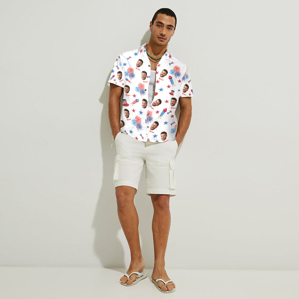 I Like How She Explodes, I Like How He Bangs - Personalized Couple Hawaiian Shirt
