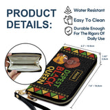 Dope Black Queen - Personalized African American Leather Long Wallet