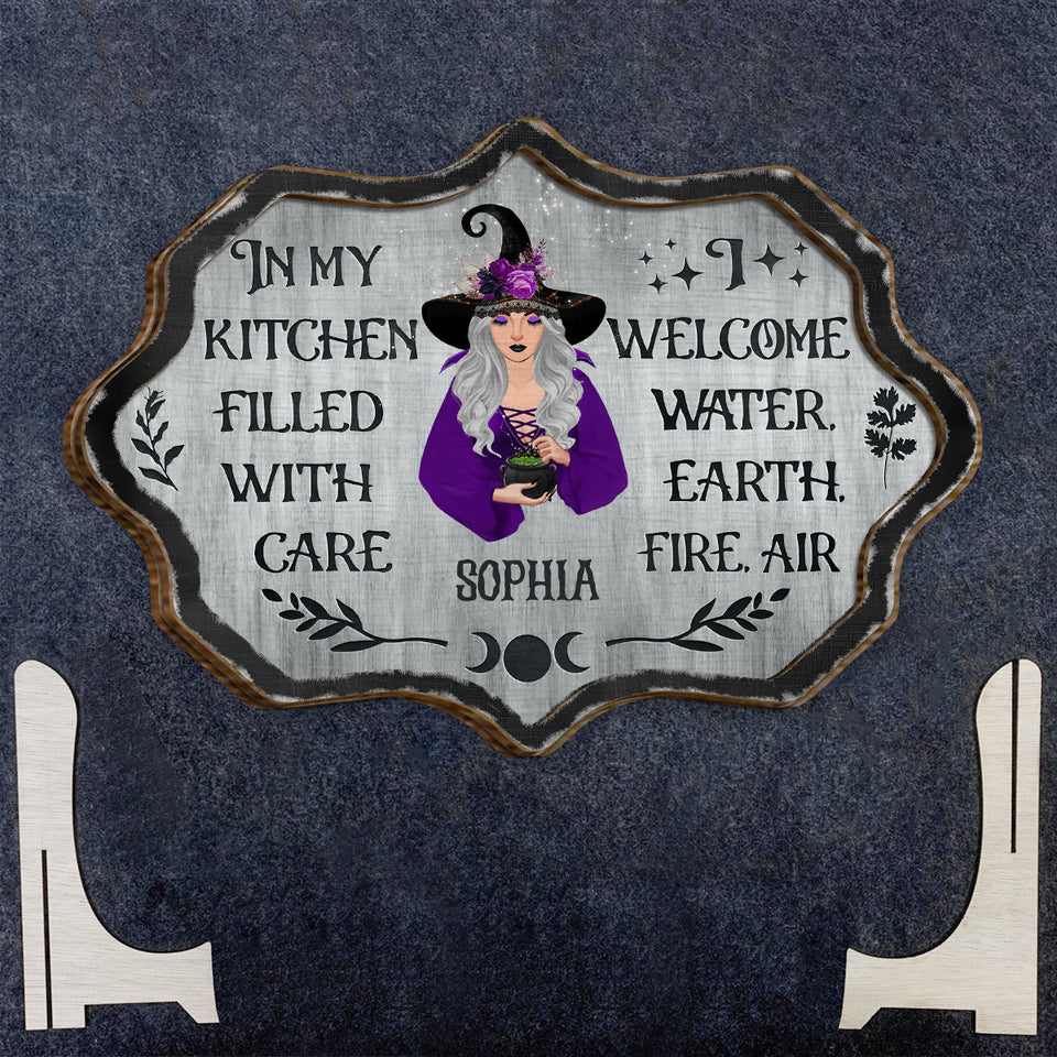 Witch's Kitchen - Personalized Witch 2 Layered Wood Sign / Wood Plaque