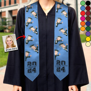 Caricature Funny Character - Personalized Graduation Graduation Stole