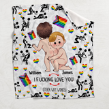 I Love You - Personalized LGBT Support Blanket