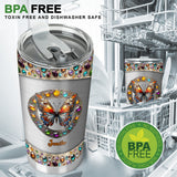 Stained Glass Beauty - Personalized Butterfly Tumbler