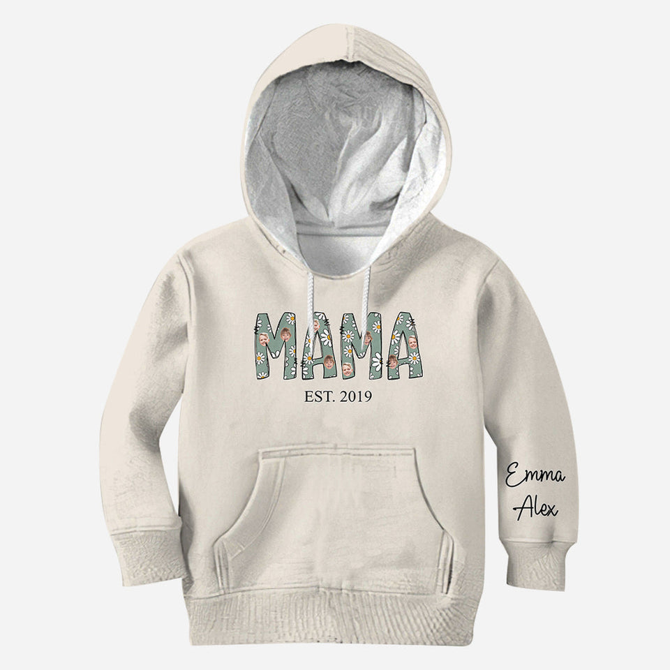 Mama Est. Photo Face Custom Daisy - Personalized Mother All Over Shirt