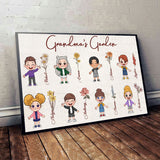 Grandma's Garden - Personalized Grandma Canvas And Poster