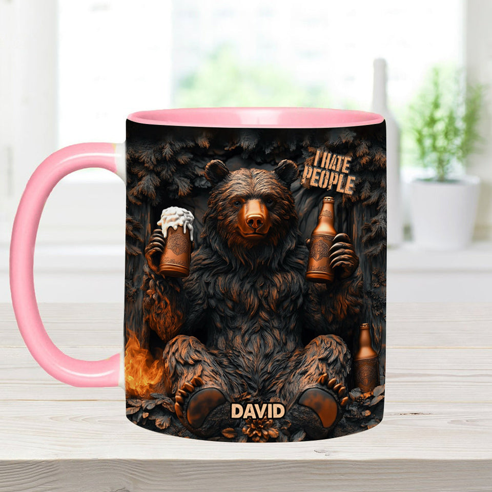 I Hate People - Personalized Camping Accent Mug