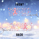 Breast Cancer Warrior - Personalized Breast Cancer Awareness Custom Shaped Keychain