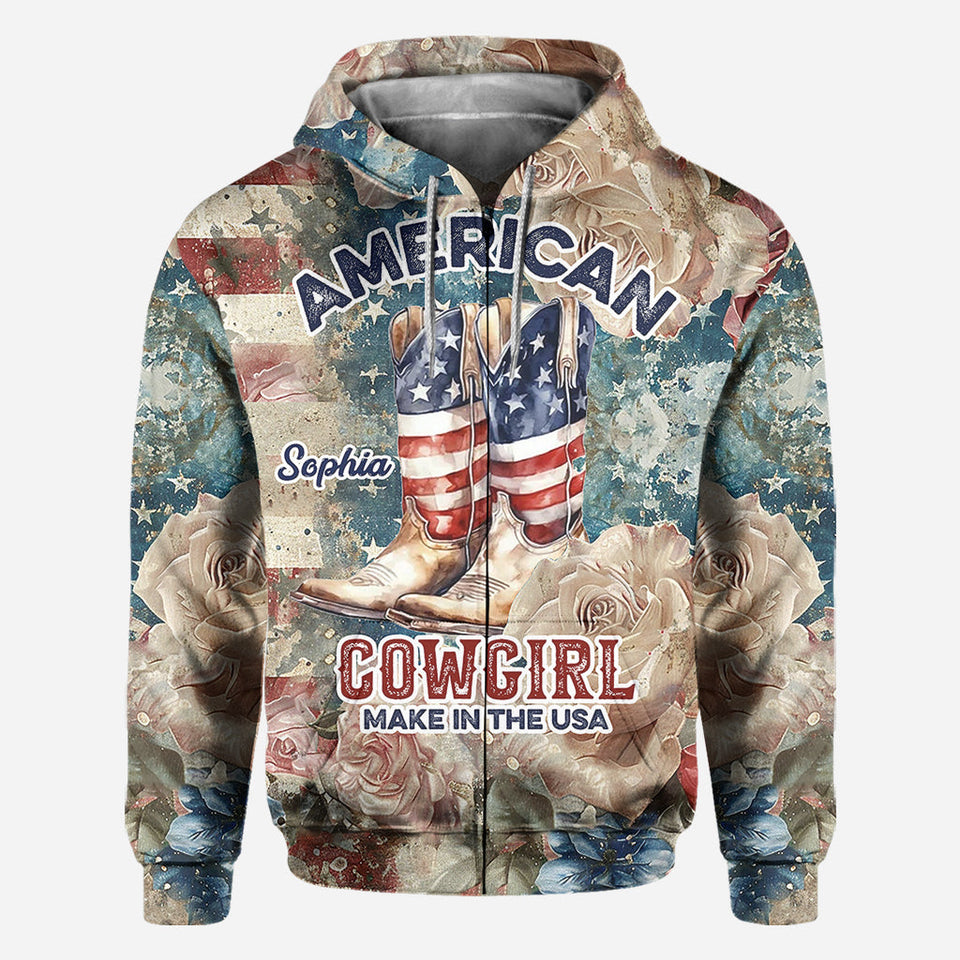 American Cowgirl - Personalized Country Girl All Over Shirt