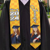 Photo Custom Graduation Stole Sash - Personalized Graduation Graduation Stole
