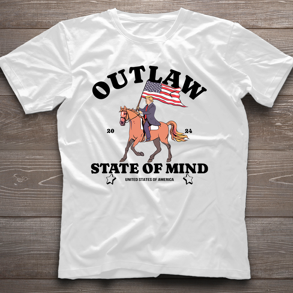 Outlaw State of Mind Western Donald Daddy Shirt, Trump 2024 Shirt, Maga 2024 Shirt, Trump Support Gifts