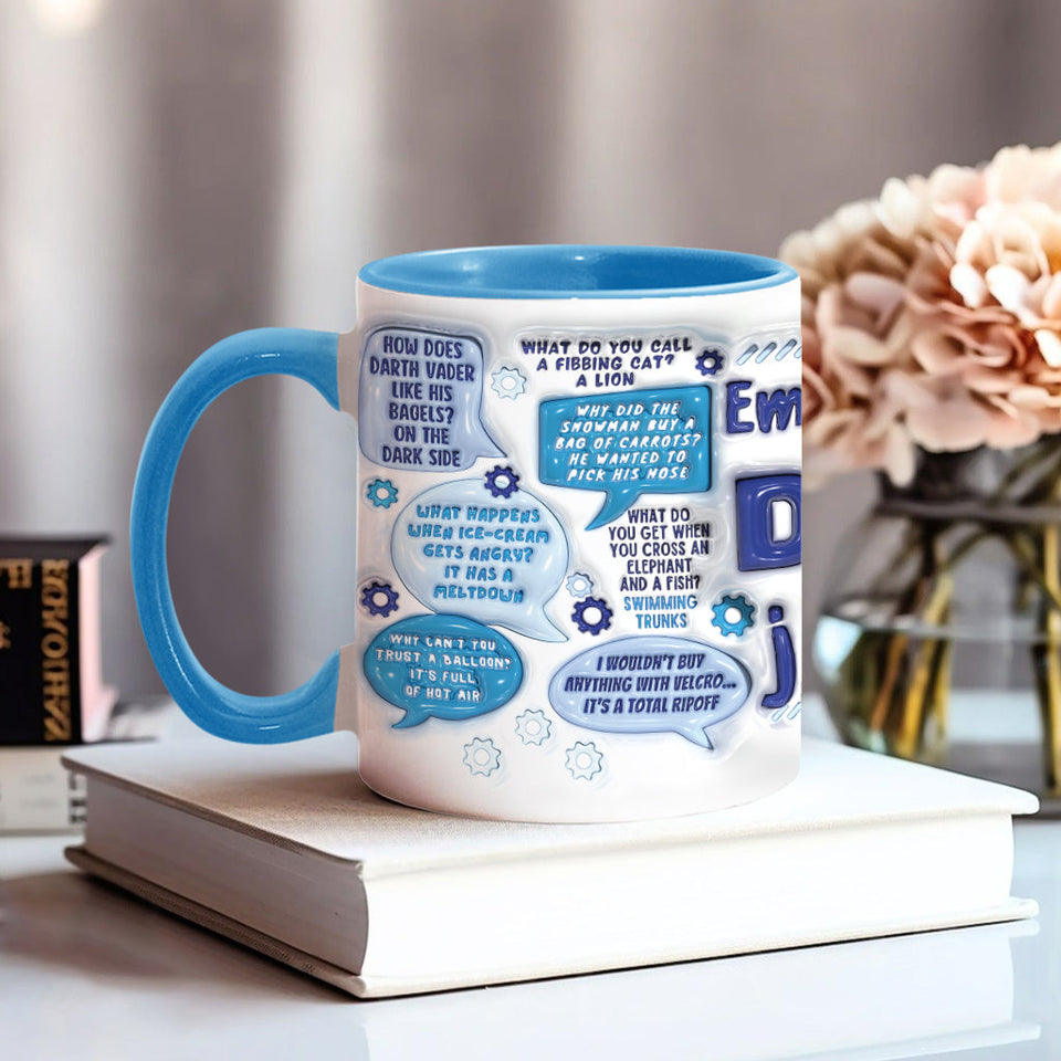 Dad Jokes Emergency - Personalized Father Accent Mug
