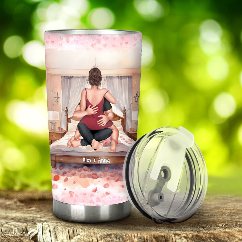 I Adore You And Love Every Part Of You - Personalized Couple Tumbler