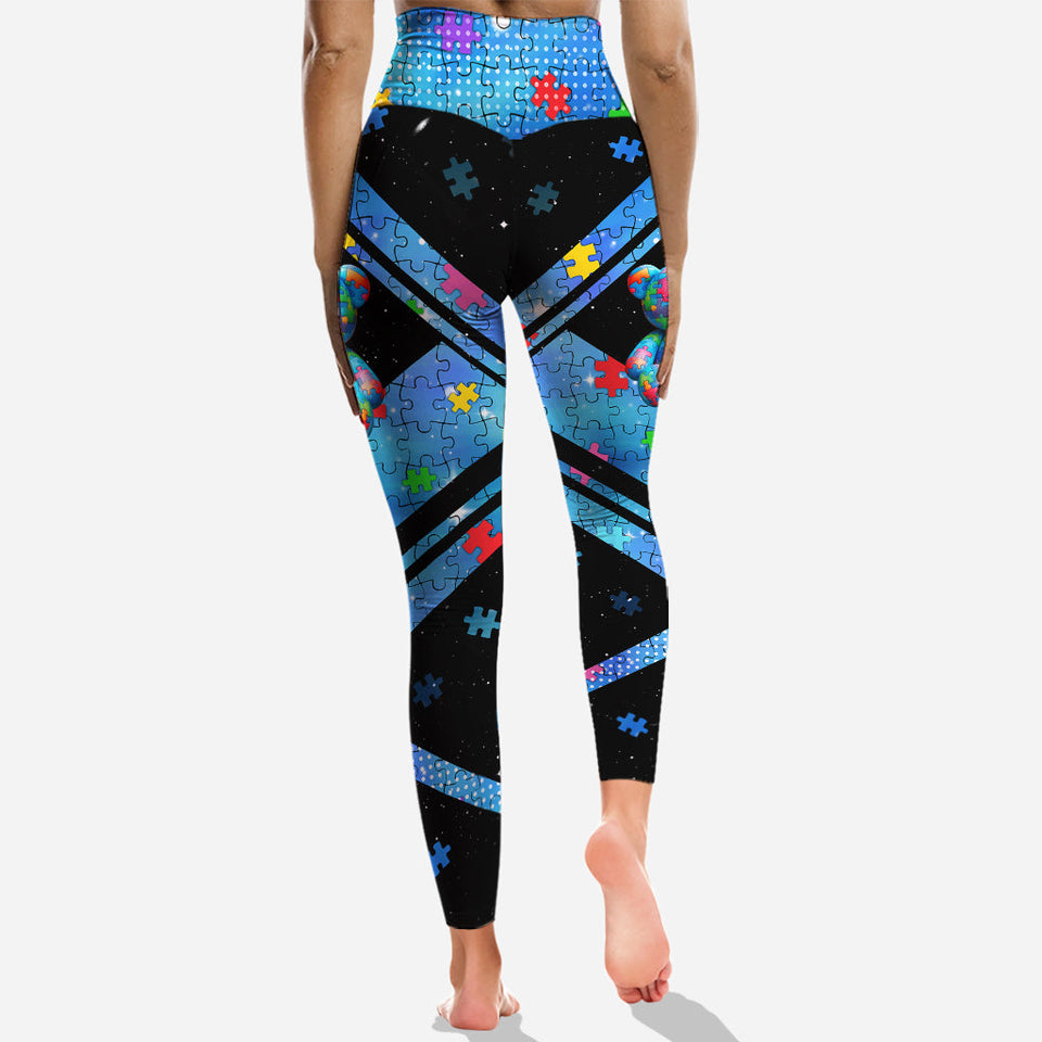 Sweat à capuche et legging « Maman Ours » pour la sensibilisation à l'autisme