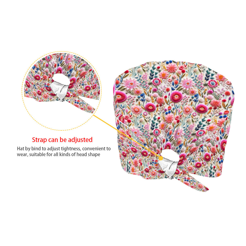 Nurse Life Floral Style - Personalized Nurse Scrub Cap
