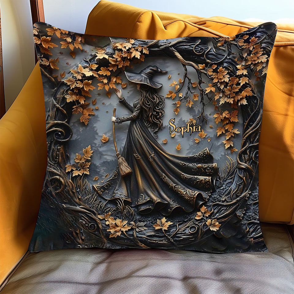 Beautiful Witch - Personalized Witch Throw Pillow