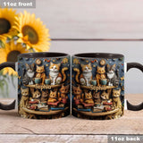 Just Love Cats Vintage Style - Personalized Cat Accent Mug