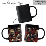 Vintage Rose Skull - Personalized Skull Mug
