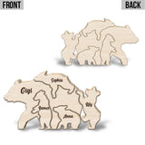 Mama Bear - Personalized Mother Shaped Wooden Puzzle